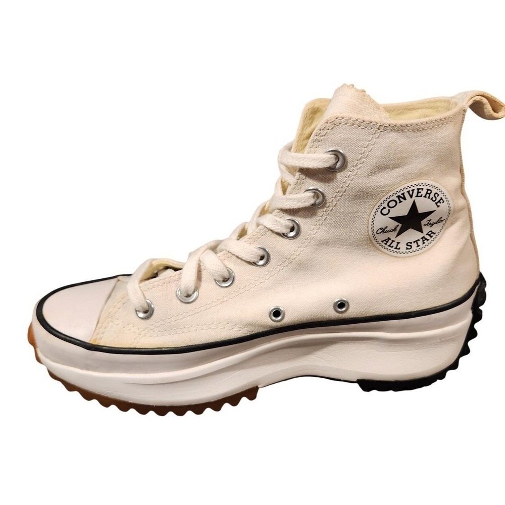 Converse Run Star Hike Shoes Womens Size 7 White High Top Platform Sneakers